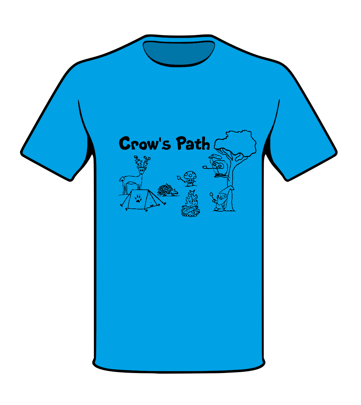 Owl in the forest (Crow's Path Field School shirt design)