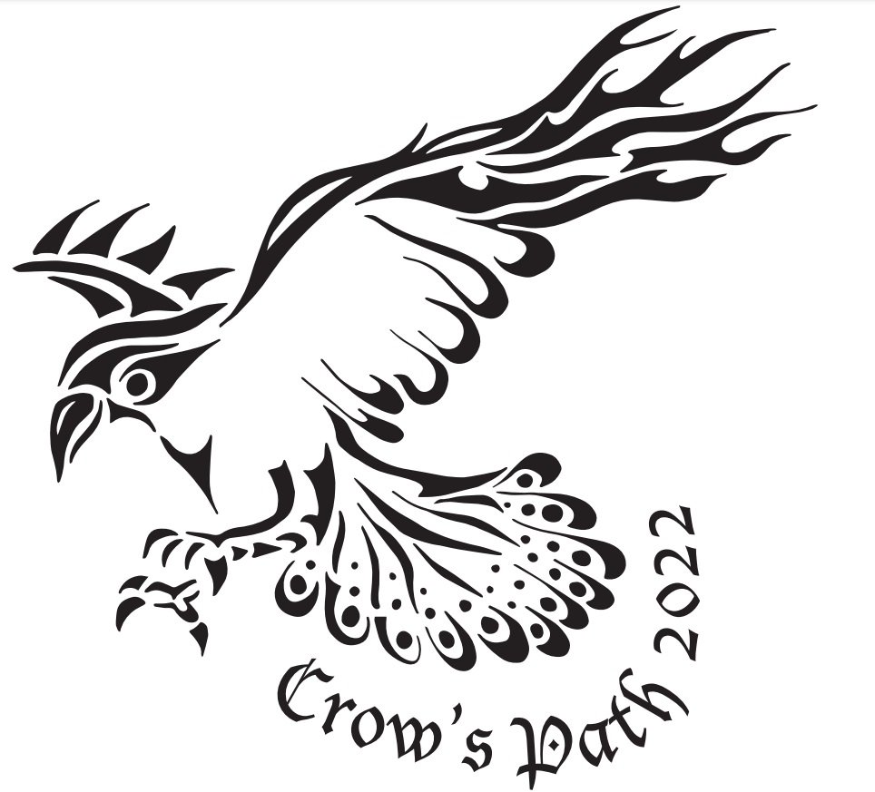 Angela Gale’s drawing of a crow for the 2022 sticker competition