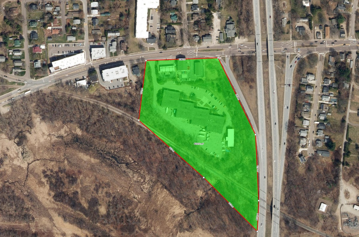 Rough area - about 10 acres - encompassed by the core part of the roost (Winooski)